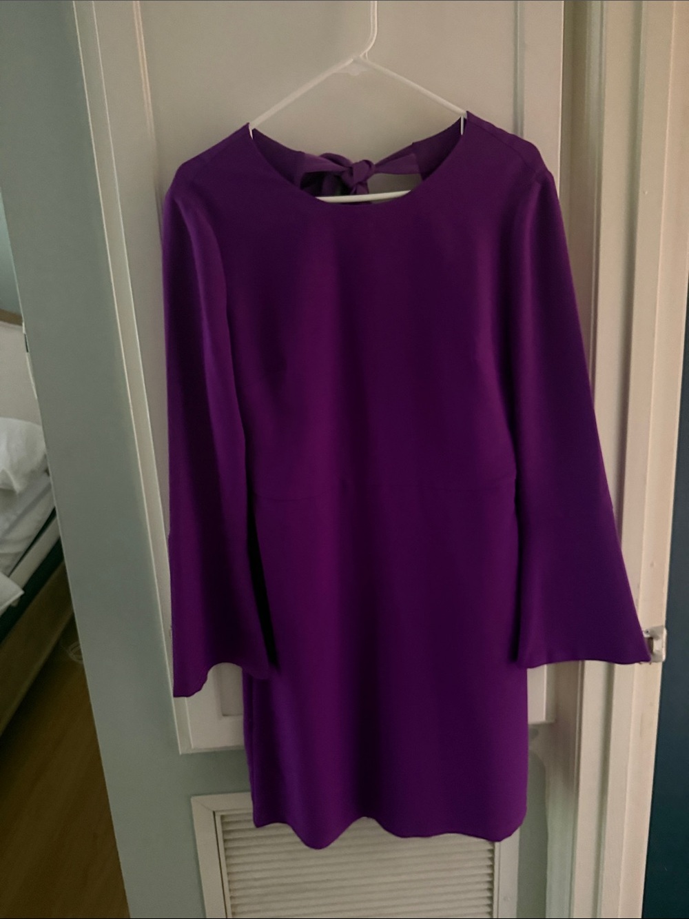 Banana Republic Purple Bell-Sleeve Shift Dress